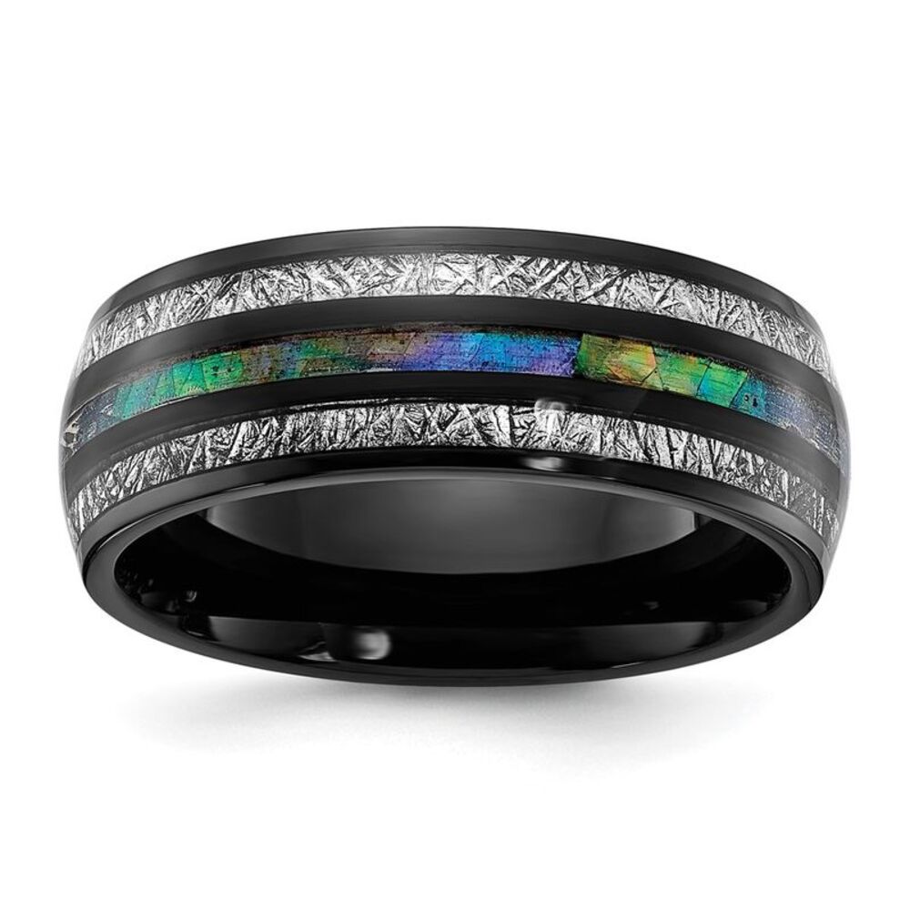 Kazi Luxury Titanium Polished Black Ip-Plated Aba… - image 1